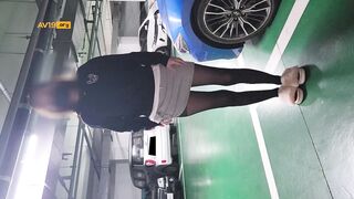 캔디커플코리아_룩북주차장에서 벗기│스타킹│줌마│노팬티