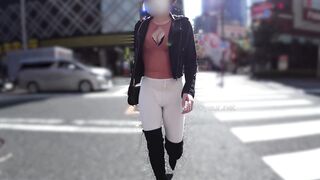 【透け警報発令】エグいほど丸見えの食い込みTバックS級美女♪全方位エロ過ぎて釘付け必至…そしてまさかのホテルへ ipcam